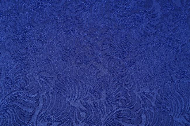 Kostýmová látka v modrej farbe s tkaným vzorom 2425/005