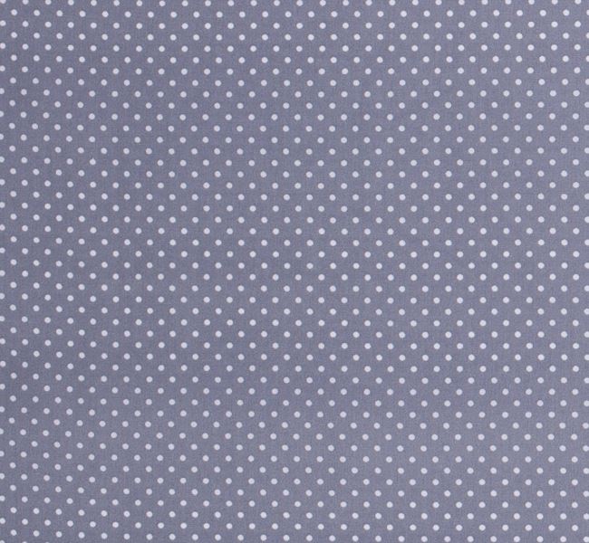Bavlnená látka v šedej farbe s potlačou drobných bodiek 05575/061