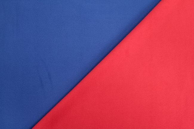 Double fleece v kombinácii červenej a modrej farby 0375/442
