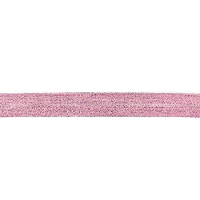 Ozdobná svetlo ružová guma široká 2,5 cm 44264