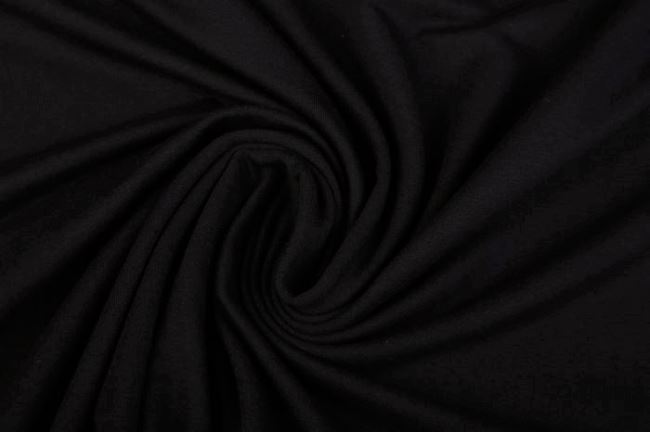 Bavlnený úplet v čiernej farbe 10800/069