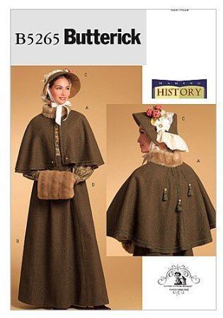 Strih Butterick na historické oblečenie vo vel.40-46 B5265-EE