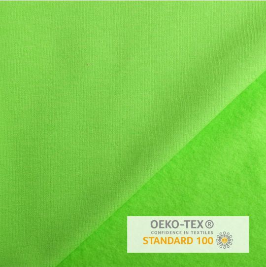 Počesaná teplákovina French Terry v limetkovo zelenej farbe RS0202/023R