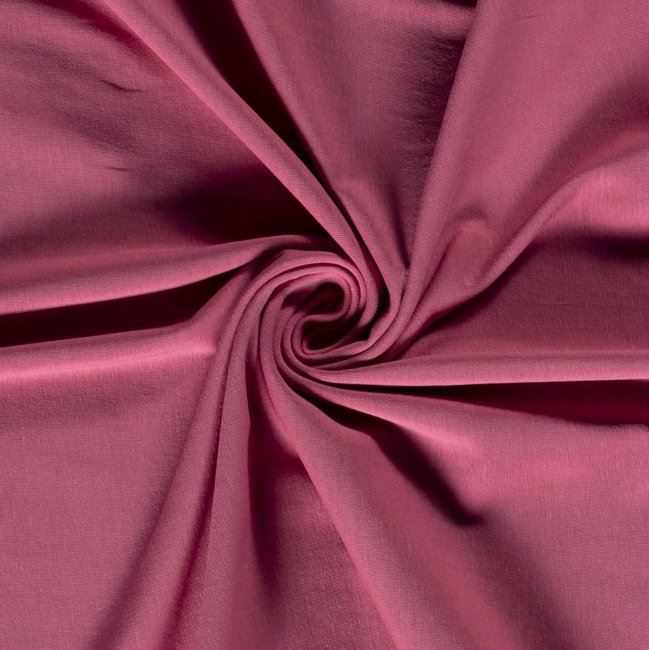 Bavlnený úplet v tmavo ružovej farbe 13040/014