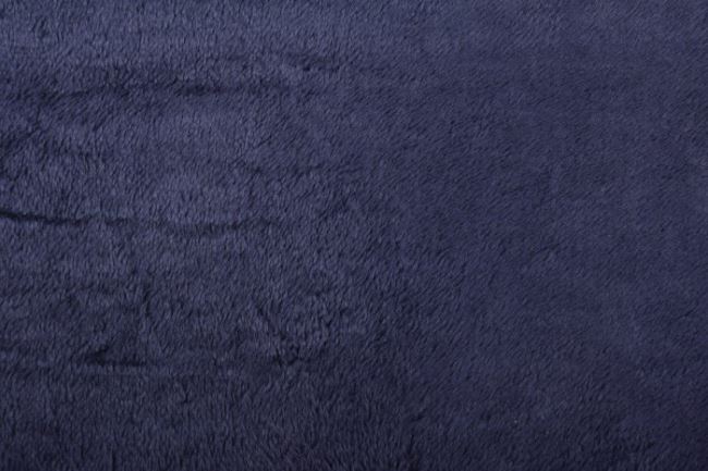Fleece s chlpom v tmavo modrej farbe 10155/008