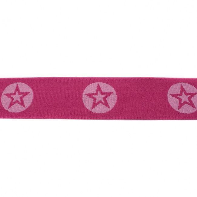 Ozdobná guma ružovej farby s motívom hviezd 42924