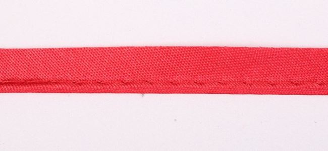 Saténová paspulka v červenej farbe LW031