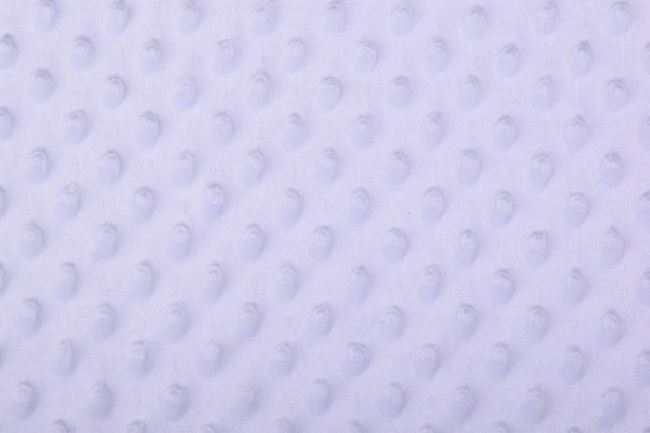 Minky fleece v bielej farbe s vytlačenými bodkami 03347/050