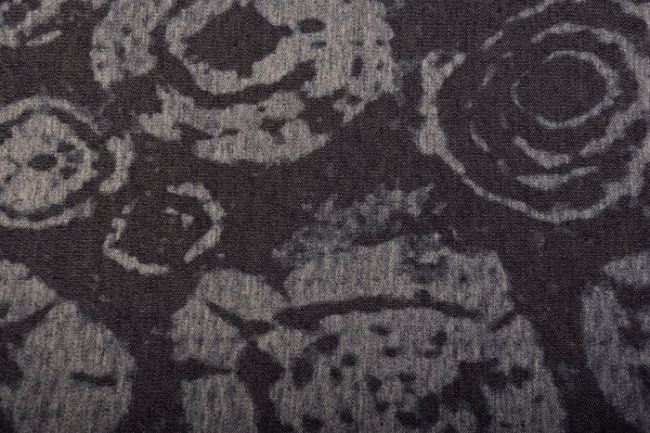 Džínsovina v čiernej farbe s batikovaným vzorom 5038/069