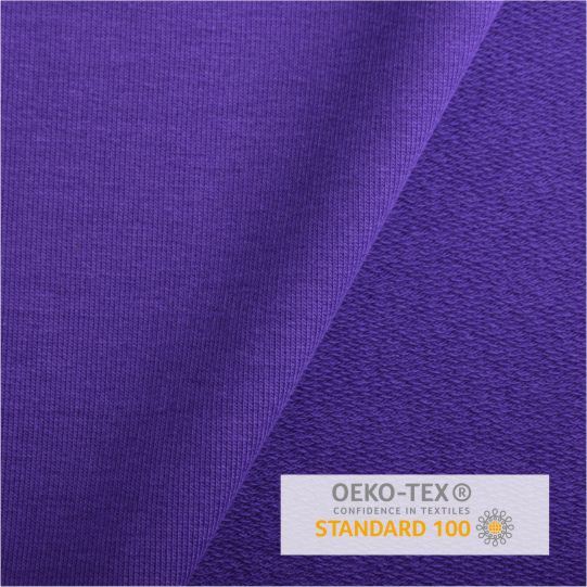 Teplákovina French Terry v tmavo fialovej farbe RS0196/048D