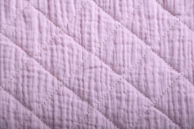 Bavlnený prešiv z mušelínu v ružovej farbe 16248/012