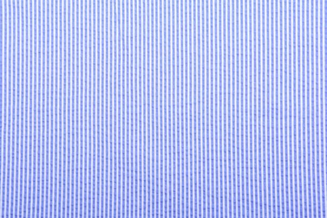 Krešovaná blúzkovina s pruhmi v modrej a bielej farbe 0647/050