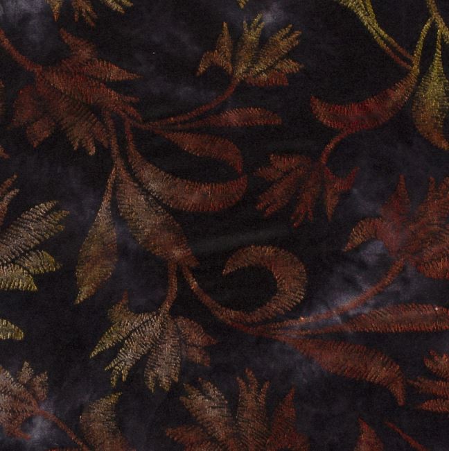 Viskózový úplet s farebným batikovaným vzorom a motívom kvetov 18020/056