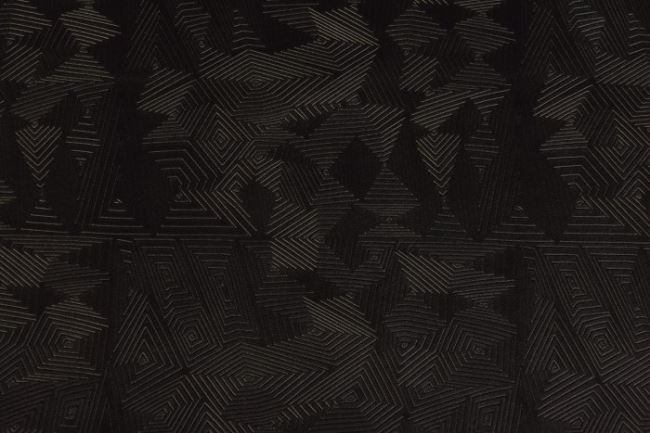 Koženka v čiernej farbe s vytlačeným geometrickým vzorom 12279/996