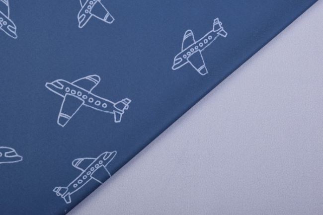 Softshell v modrej farbe s potlačou lietadiel KC8124-107