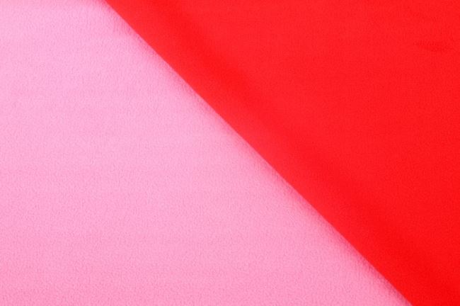 Obojstranný červeno-ružový fleece 0375/440