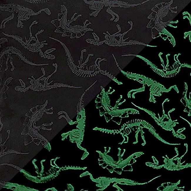 Softshell v čiernej farbe s fosforeskujúcou potlačou dinosaurov 13554/069