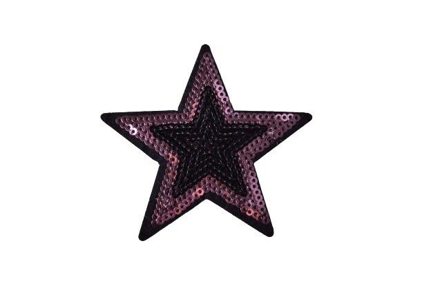 Nažehľovacia nášivka v tvare hviezdy s flitrami TH331