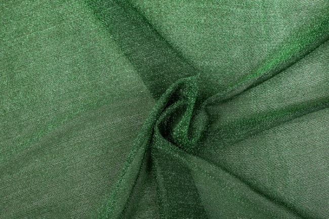 Priesvitná pletenina v kombinácii zelenej a čiernej farby 05587/025