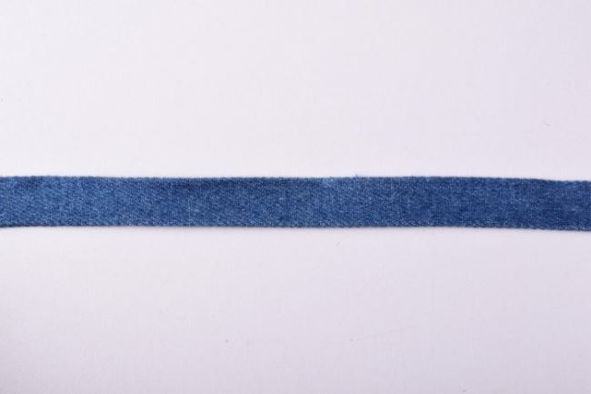 Džínsový lemovací prúžok modrej farby 1,5 cm 44111