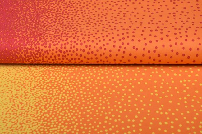 Americká bavlna na patchwork z kolekcie Retro spring v oranžovej farbe PWJS089