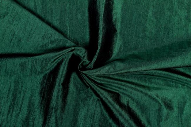 Taft krešovaný tmavo zelený 05516/728