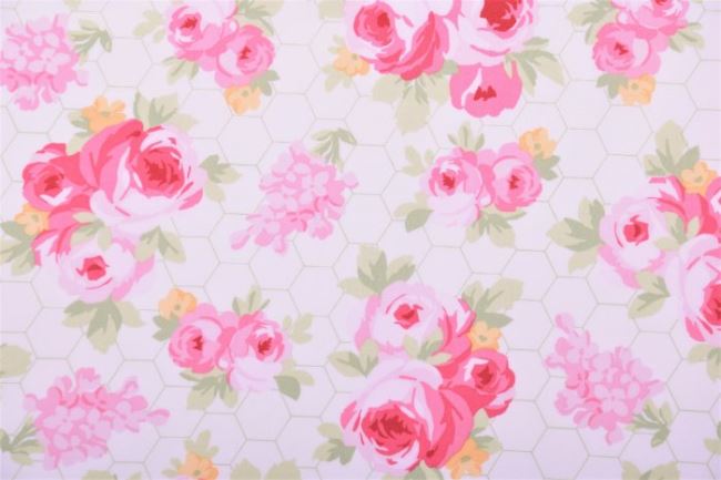 Americká bavlna na patchwork z kolekcie Rose s drobnými kvetmi 199PY/01