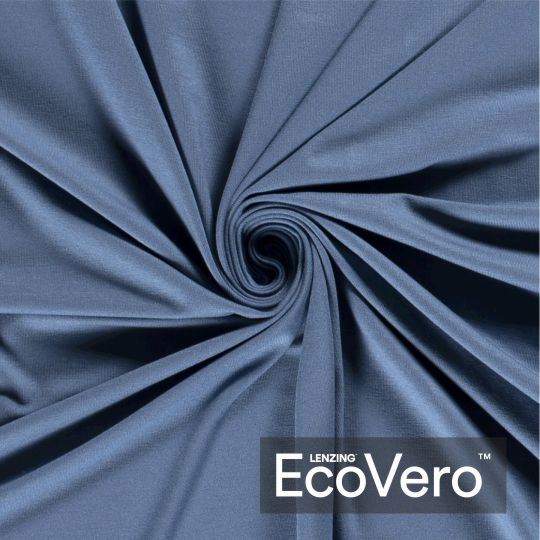 Viskózová teplákovina Eco Vero v indigo modrej farbe 18501/006