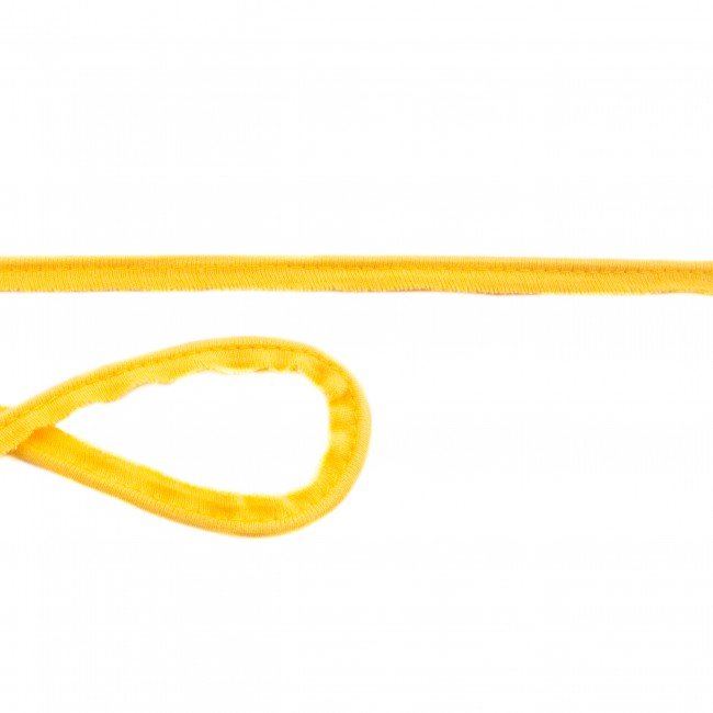 Bavlnená úpletová paspulka v žltej farbe 43700