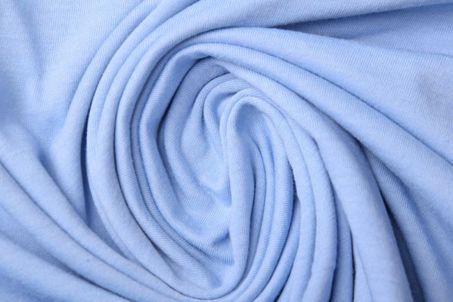 Bavlnený úplet vo svetlo modrej farbe PAR156