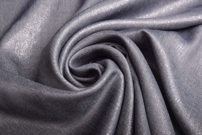 Košeľová džínsovina v šedej farbe s lurexovou striebornou niťou 2024/970