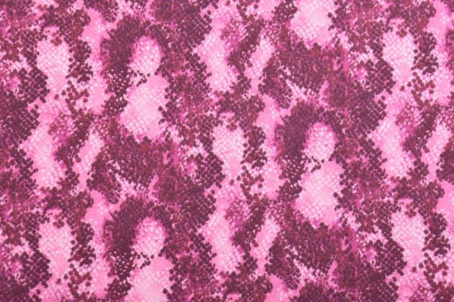 Bavlnený úplet s ružovým hadím vzorom 63770