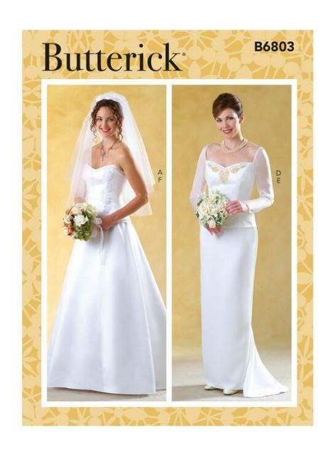 Strih Butterick na dámske svadobné šaty vo veľ. 32-40 B6803-A5