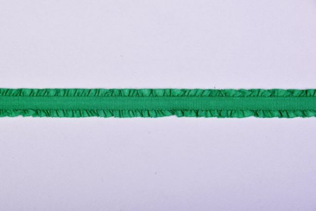 Lemovacia guma s volánmi v zelenej farbe so šírkou 1,2 cm 43515