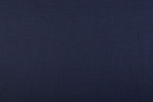 Bavlnená látka s prímesou ľanu v tmavo modrej farbe 0652/600