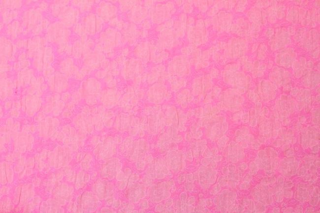 Bavlnená látka v ružovej farbe so vzorom kvetín AB663