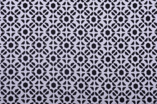 Silnejší úplet v šedej farbe s geometrickým vzorom ornamentov 04462/061