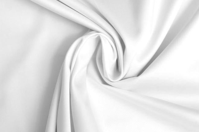 Bavlnený strečový satén v bielej farbe MI60871/01K