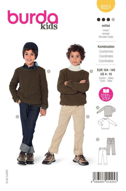 Strih na detské nohavice a sveter vo vel. 104-140 9251