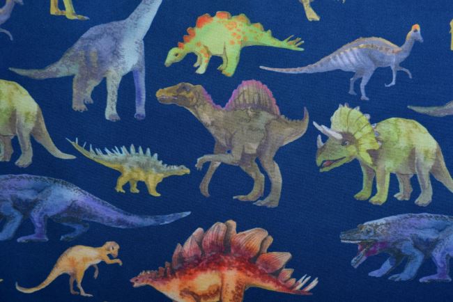 Softshell v modrej farbe s digitálnou potlačou dinosaurov 17577/008