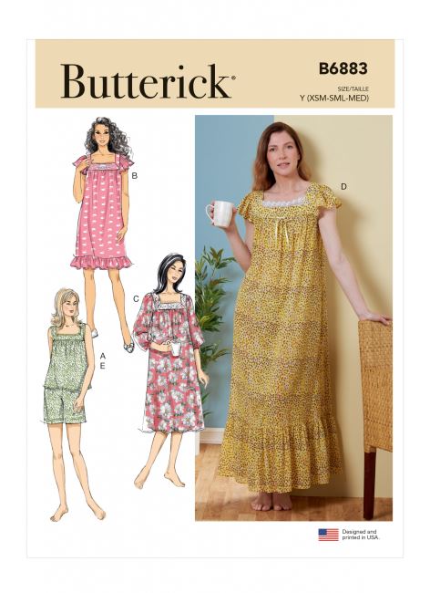 Strih Butterick na dámske pyžamá vo veľ. 32-40 B6883-Y