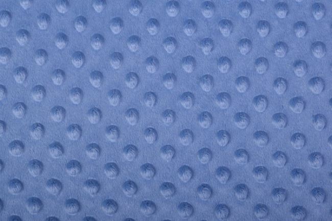 Minky fleece vo svetlo modrej farbe s vytlačenými bodkami 03347/003