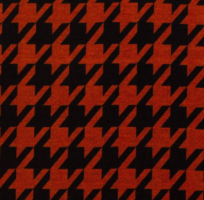 Punto di Roma v čiernej a oranžovej farbe so vzorom kohútia stopy 18114/056