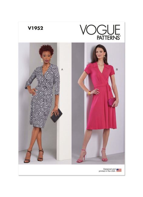 Strih Vogue na dámske šaty vo veľ. 42-50 V1952-F5