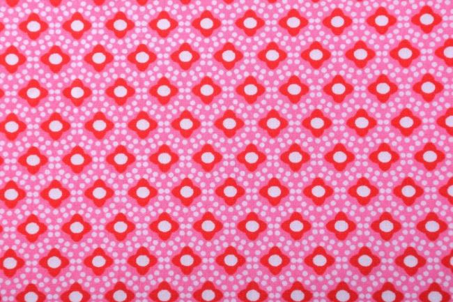 Bavlna so vzorom v ružovej farbe 06496/017