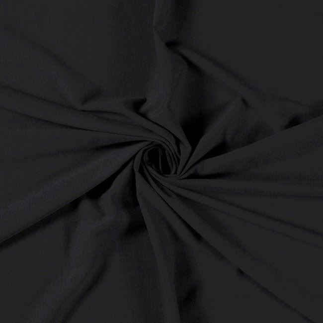 Bavlnený úplet 2. akosti v čiernej farbe po 3 m DEC0054