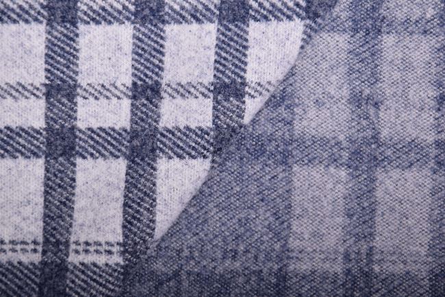 Kabátová látka s tkaným vzorom kocky 18154/008