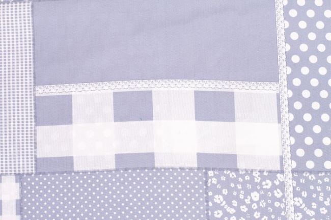 Bavlna - šedý patchwork 05634/061