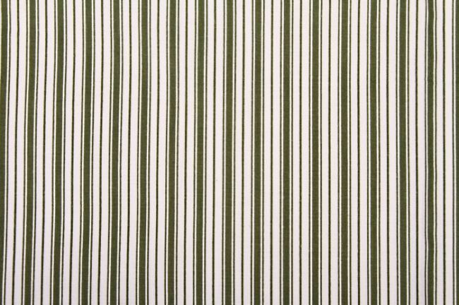 Bavlnená látka - zelený pruh 547022-03