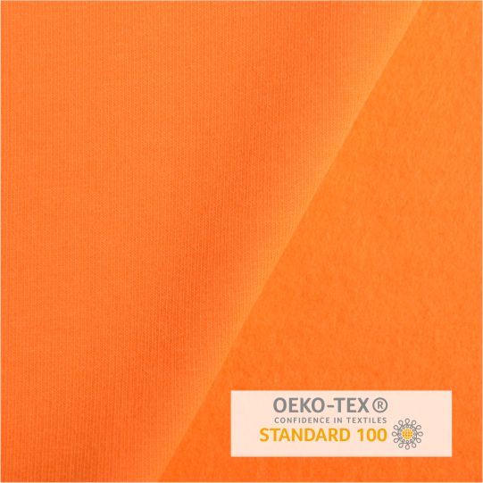Počesaná teplákovina French Terry v oranžovej farbe RS0202/035D